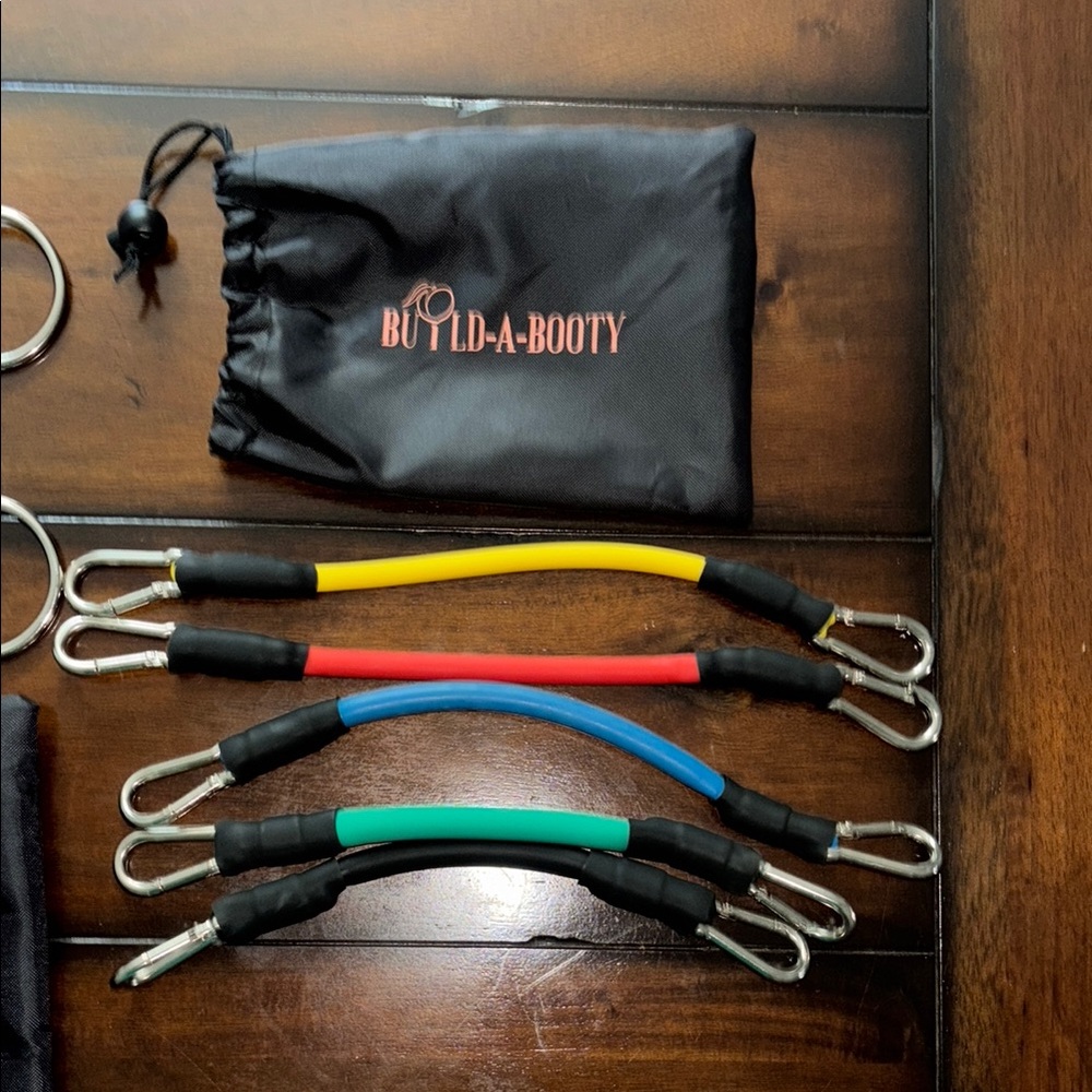 Build-A-Booty Workout ankle tube and straps Resistance Bands Set - Picture 5 of 7